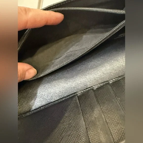 Salvatore Ferragamo Black Vara Bow Long Leather Wallet Clutch - EUC - Picture 8 of 8